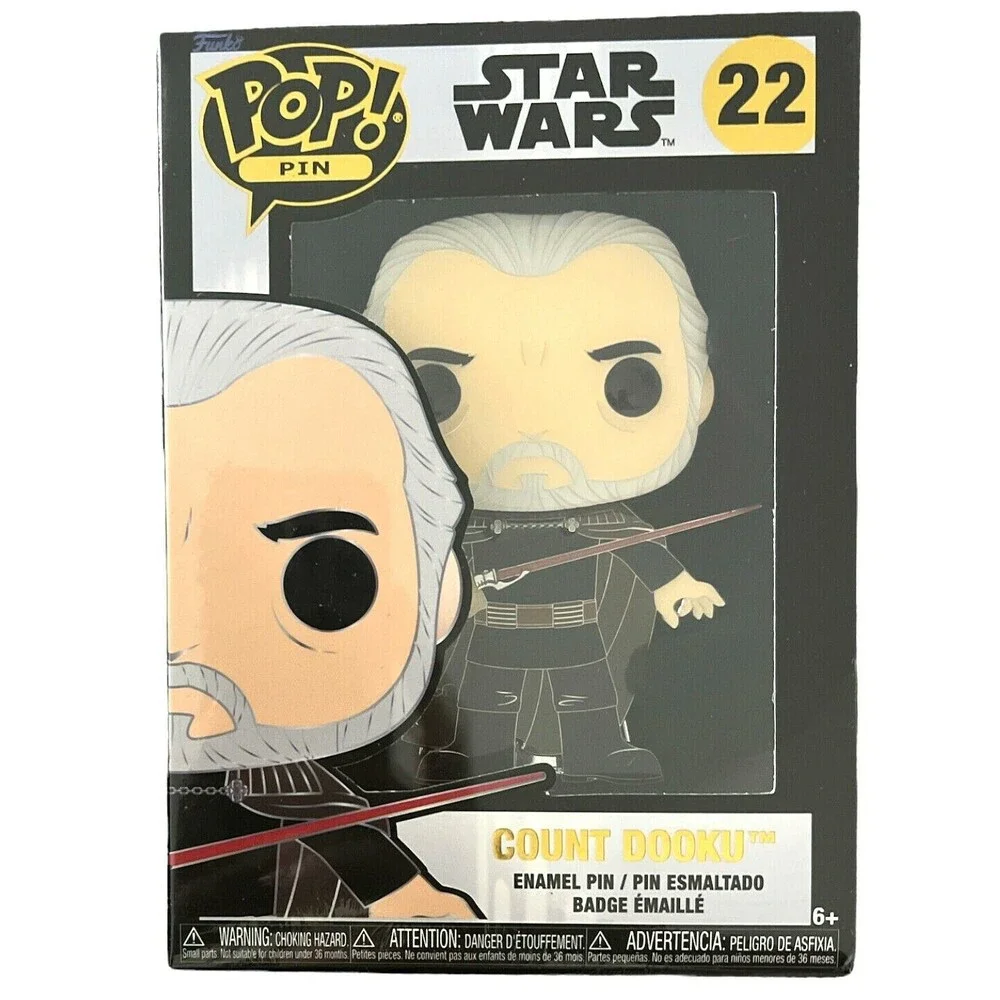 FUNKO POP! PIN: Star Wars - Count Dooku [New Toy] Pin, Vinyl Figure